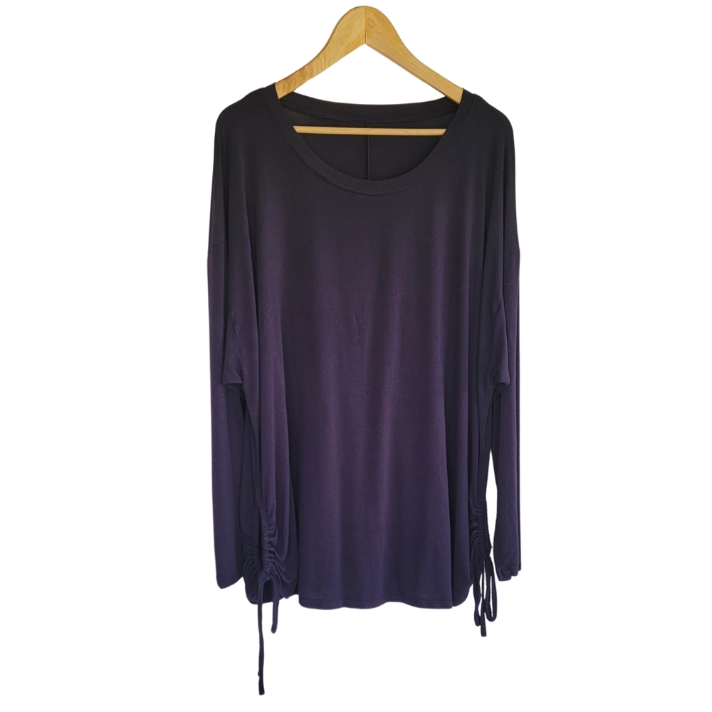 Lane Bryant Dark Blue/Purple Relaxed Side Tie Tunic